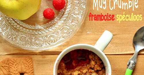 Mug crumble pomme framboise et spéculoos {facile et rapide}