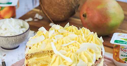 Naked cake mangue noix de coco