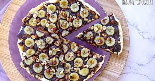 Pizza banane chocolat