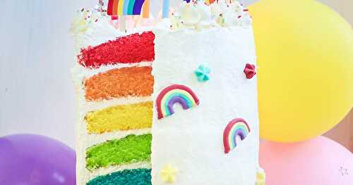 Rainbow cake ou gâteau arc-en-ciel - Version (plus) légère !