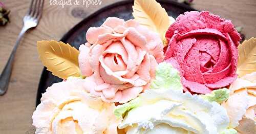 Rose cake ou gâteau bouquet de fleurs pour la Saint Valentin