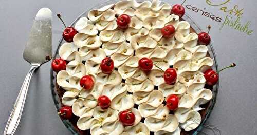 Tarte aux cerises et pistaches