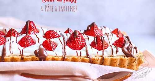 Tarte aux fraises chocolat noisette