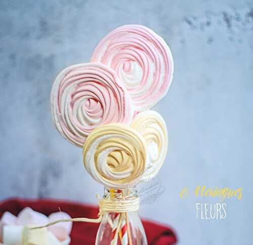 Meringues fleurs - Un bouquet de roses à croquer !