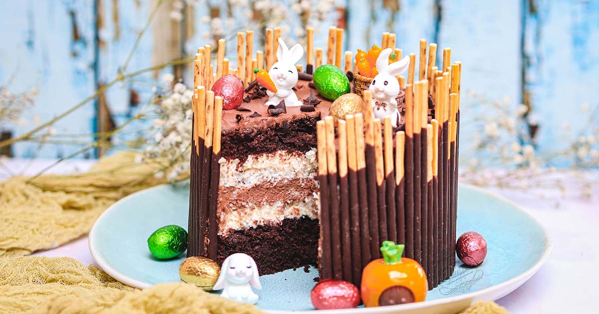 Gâteau de Pâques chocolat noix de coco