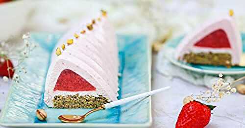 Recette d'entremets fraise pistache