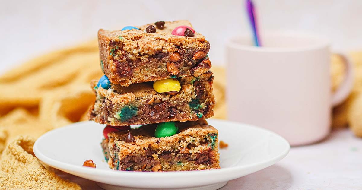 Recettes de cookies bars aux M&M's