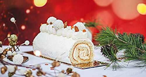 Bûche de Noël Raffaello caramel et noix de coco