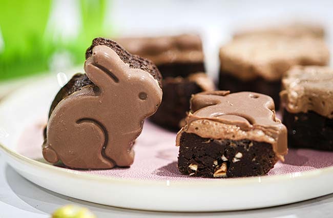 Brownies lapins mousse chocolat au lait