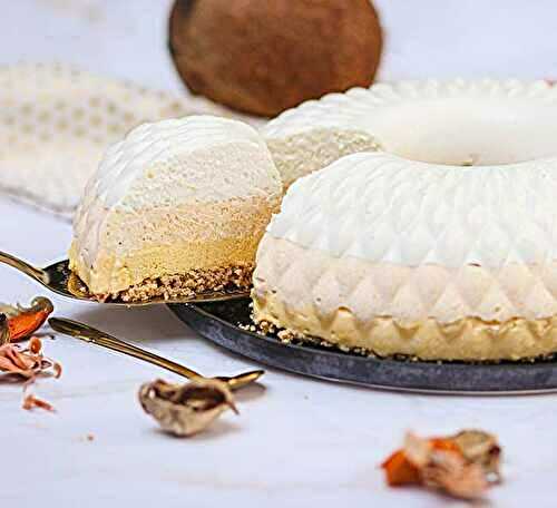 Entremets exotique mangue passion coco