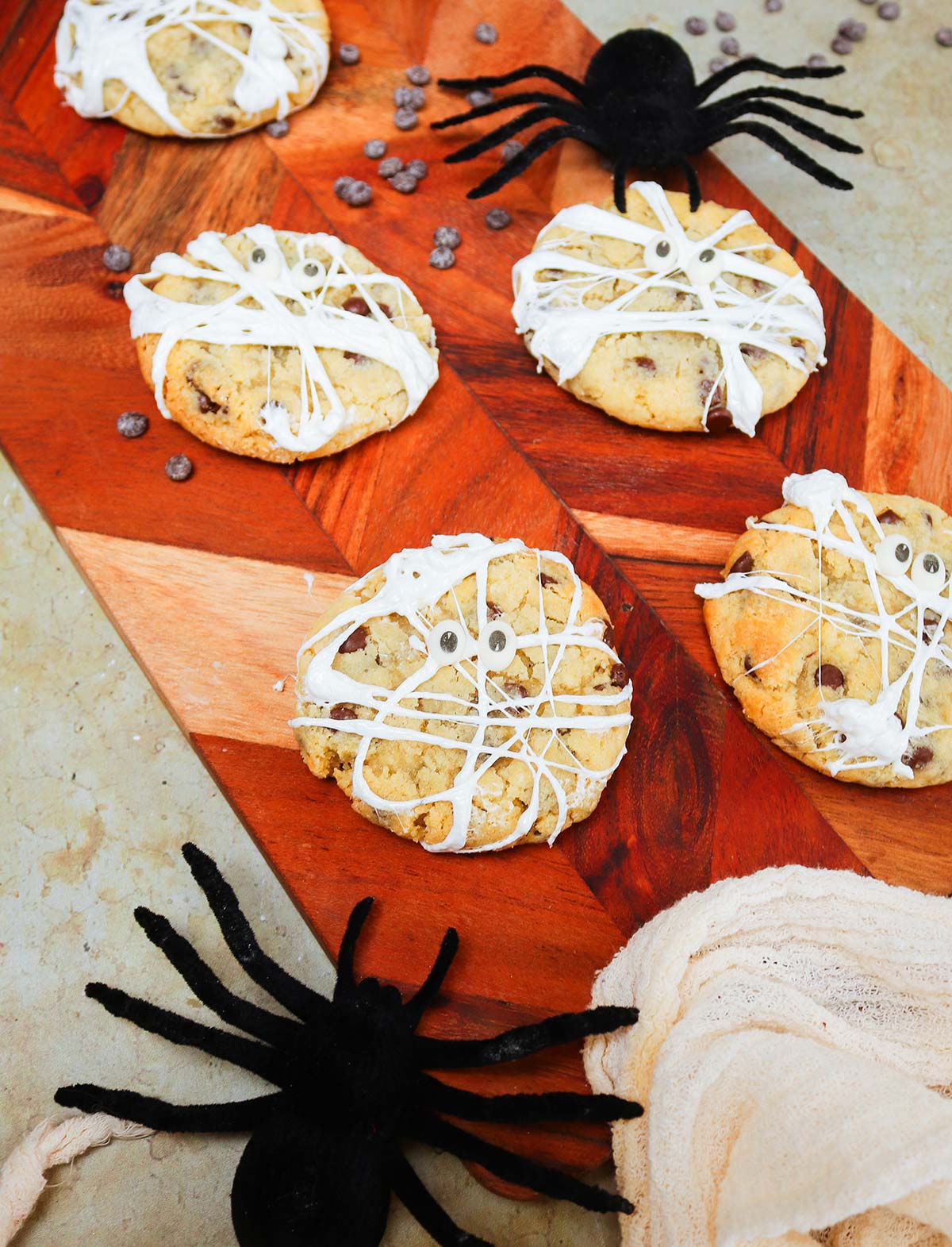 Cookies d'Halloween toile d'araignée