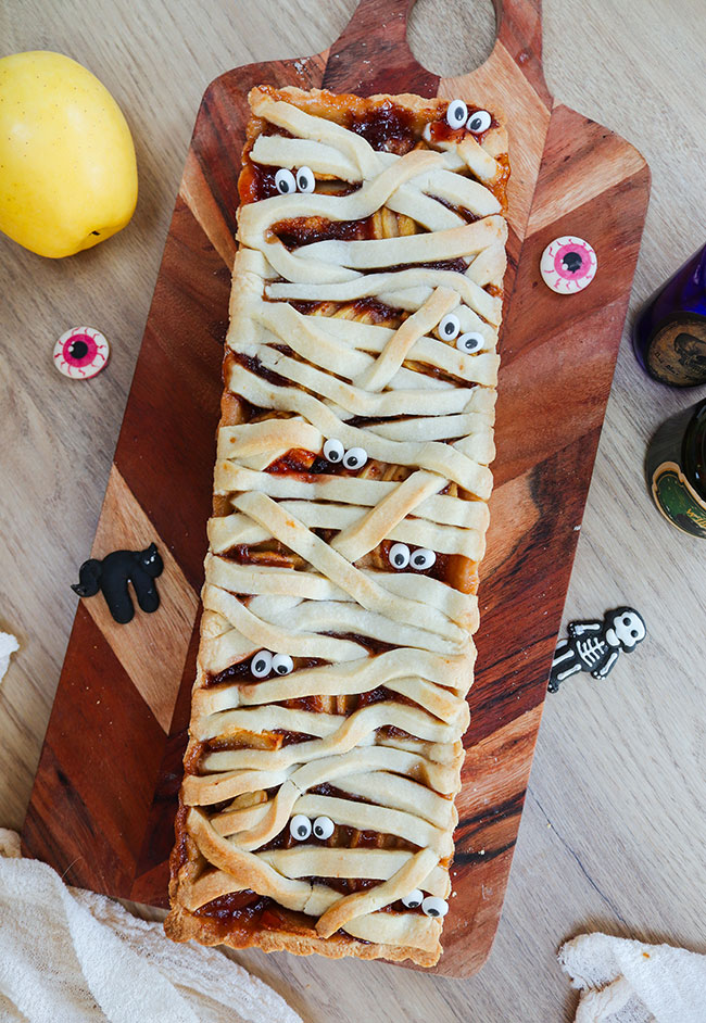 Tarte momie d'Halloween aux pommes