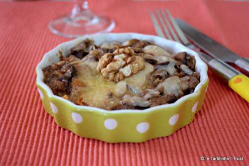 Aubergines gratinées à la crème de noix