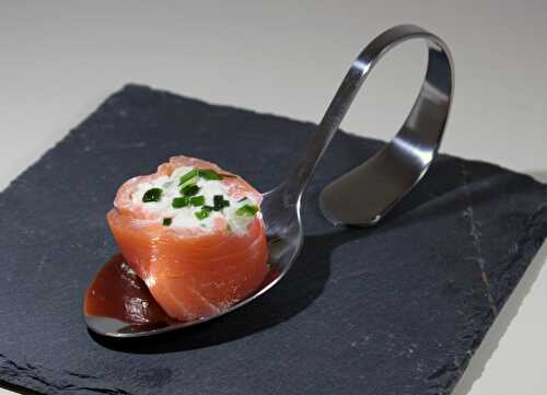 Bouchées de saumon au chèvre & pomme verte