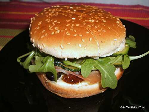 Burger de jambon italien, roquette & mozzarella