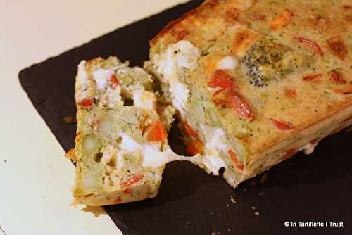 Cake fondant aux brocolis, poivrons & raclette - In Tartiflette I Trust