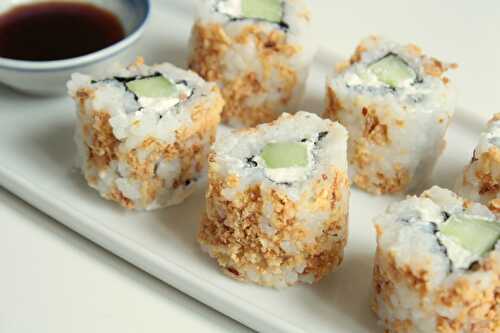 California makis croustillants au concombre & fromage frais