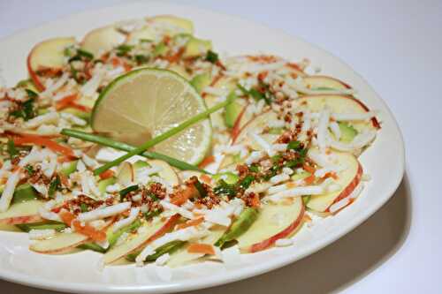 Carpaccio avocat-pomme-crabe & citron vert