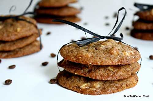 Cookies au café, noix & chocolat blanc