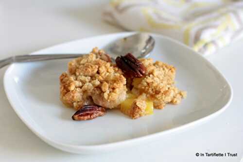 Crumble ananas banane pécan de Mathieu