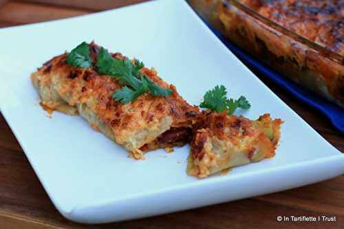 Enchiladas gratinées aux haricots rouges & courgettes