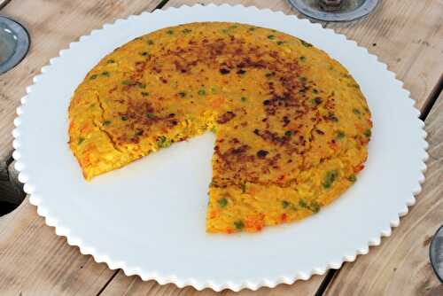 Galette de riz & petits légumes au curcuma