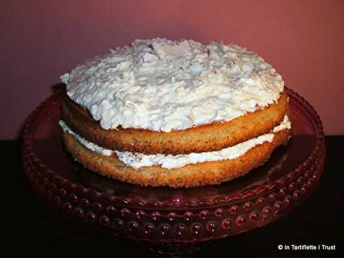 Gâteau à l'orange & crème au chocolat blanc