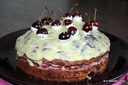 Gâteau aux cerises & chocolat blanc