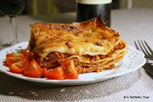 Lasagnes à la bolognaise (végétariennes!)