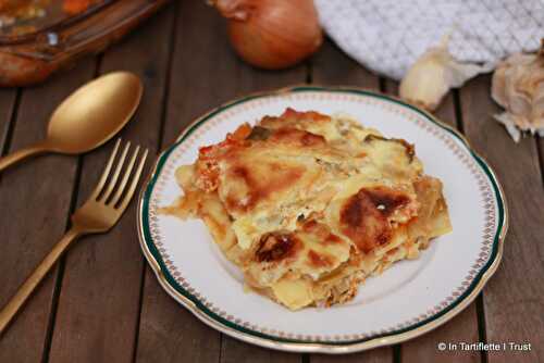 Lasagnes aux légumes gratinées à la crème & au cantal de Thiebault