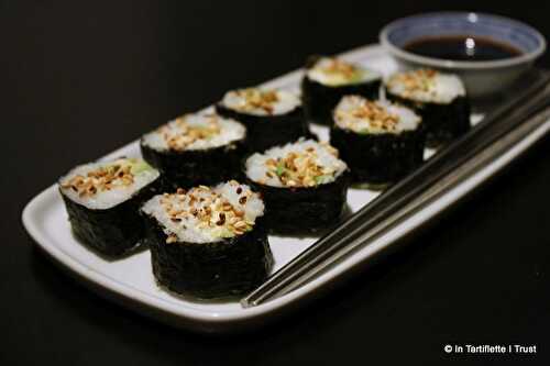 Makis avocat, fromage frais & sésame