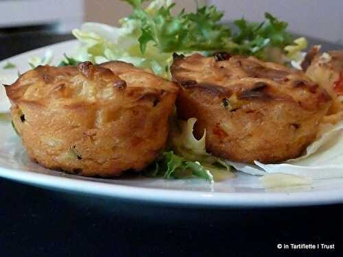 Petits gâteaux de coquillettes aux légumes