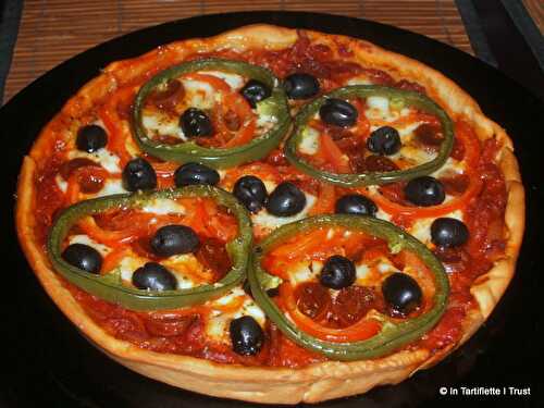 Pizza aux poivrons & chorizo