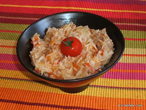 Poêlée de riz aux saucisses façon pilaf