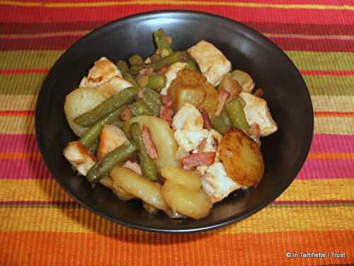 Salade campagnarde de pommes de terre, poulet & haricots verts