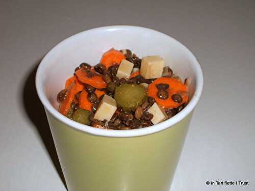 Salade de lentilles, carottes & emmental