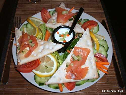 Salade de saumon sur toast