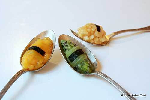 Sushis de mangue, pomme & kiwi