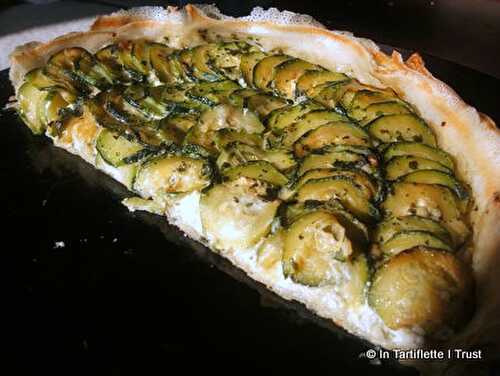 Tarte en feuilles de brick aux courgettes, à la feta et à la coriandre