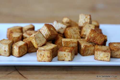 Tofu mariné à la sauce soja et piment
