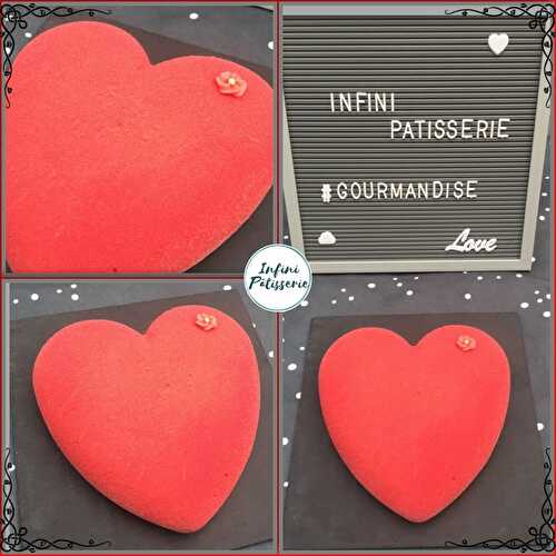 Coeur rouge aux 2 chocolats ♥️