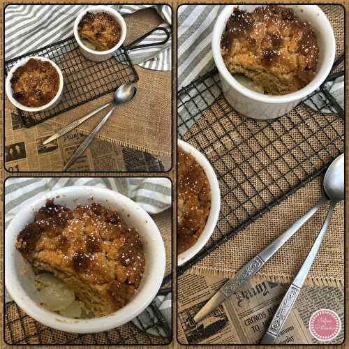 Crumble beurre de cacahuètes & poire 🥜🍐