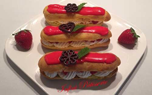 Mes petits éclairs fraises/chantilly