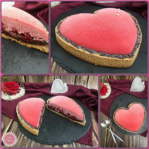 Tarte chocolat framboise spécial Saint Valentin ❤️
