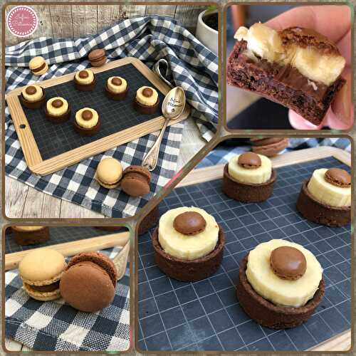 Tartelettes choco banane et petits macarons 🍫