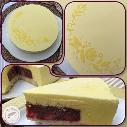 Entremets printanier 🌼🌸 citron 🍋 et fraise 🍓