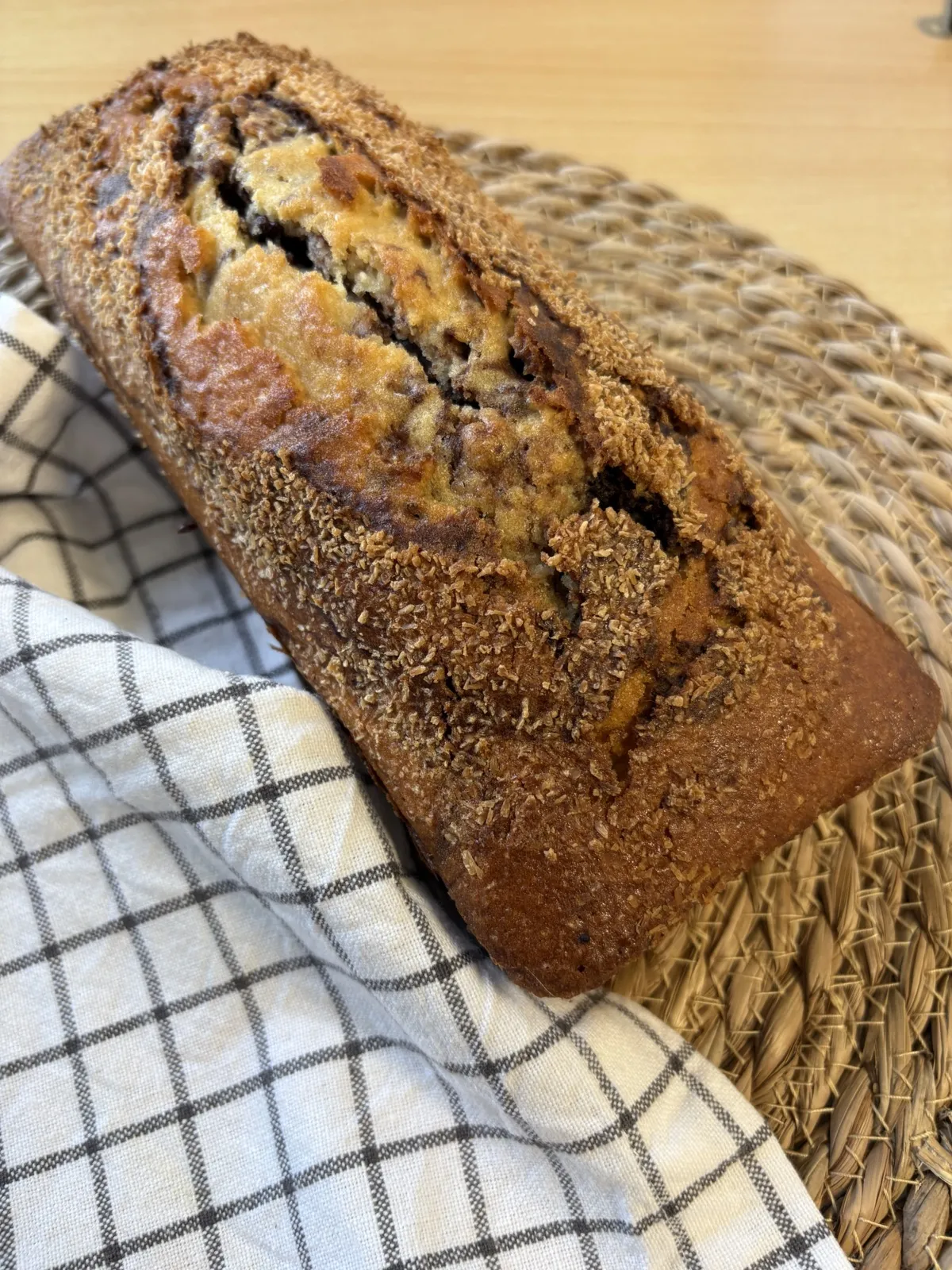 Cake marbré noix de coco et chocolat 