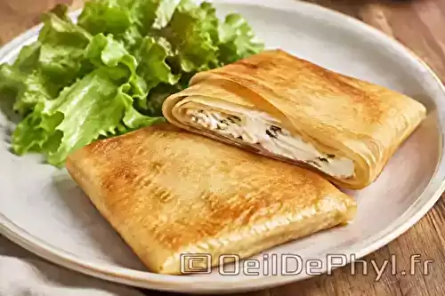 Bricks aux deux fromages : chèvre, ail et fines herbes
