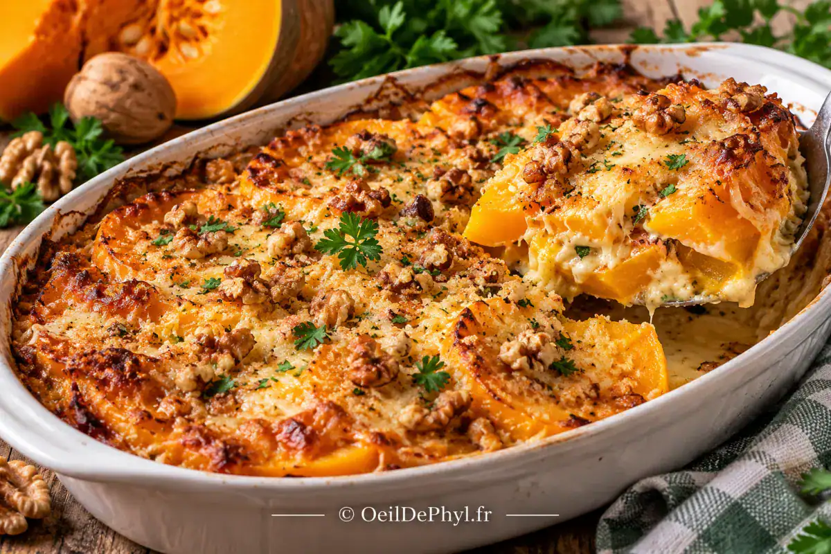 Gratin avec la courge du Berry