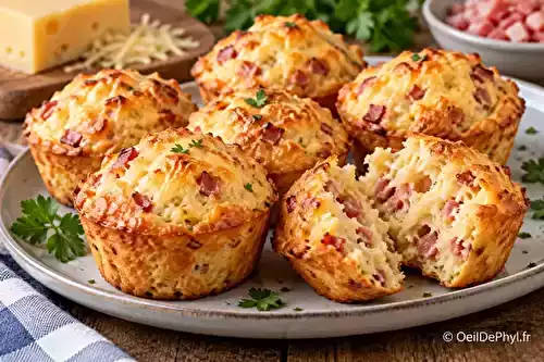 Muffins aux lardons et fromage ultra moelleux